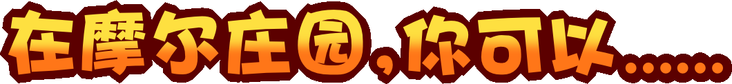 在摩尔庄园,你可以……